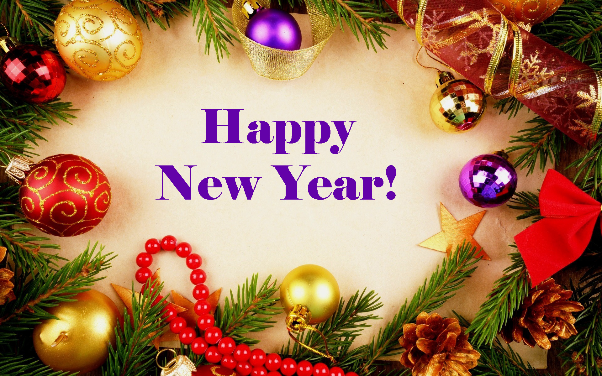 Word New Year greetings